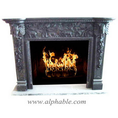 Black fireplace surround SF-019