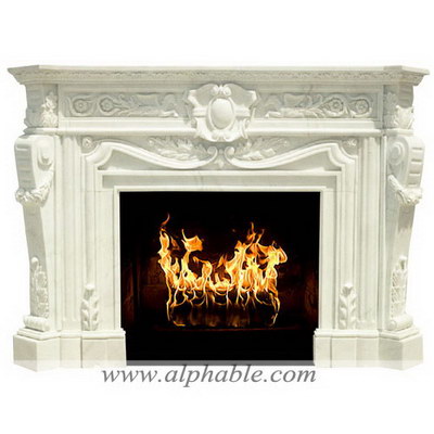 Carved stone fireplace SF-023