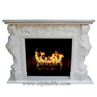 Stone fireplace mantel decor SF-026