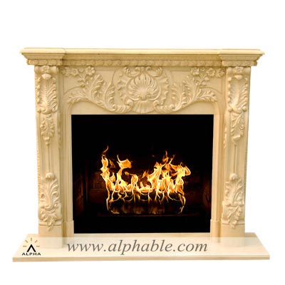 Natural marble fireplace mantel SF-034