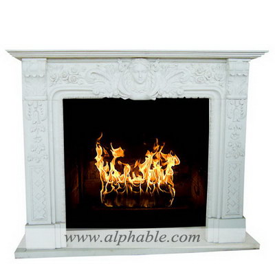 Flower design fireplace mantel SF-073