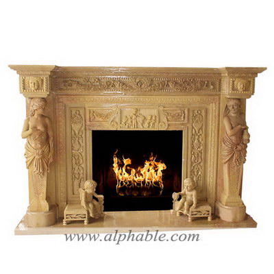 Marble statue fireplace SF-076