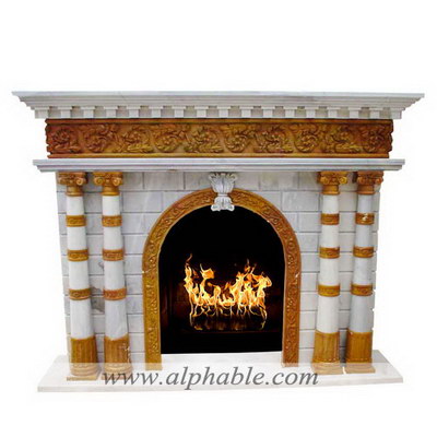 Inlay marble fireplace SF-077