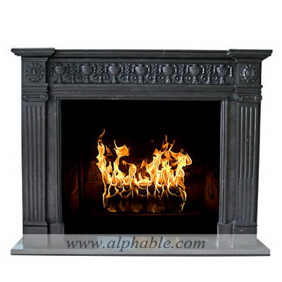 Black marble fireplace SF-080