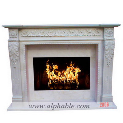 Carved marble small fire surround SF-089