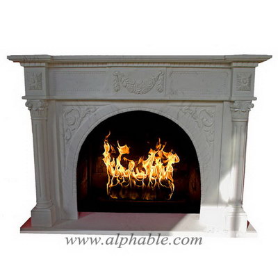 White marble fireplace surround SF-101