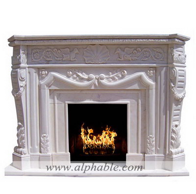White fireplace mantel surround SF-111