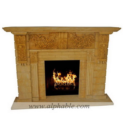 Luxury flower design marble fireplace SF-120