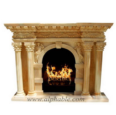 Marble column fireplace mantel SF-125
