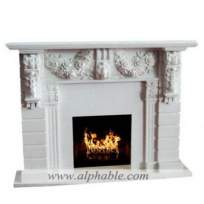 Fireplace white marble SF-134