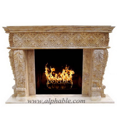Rustic stone fireplace SF-145