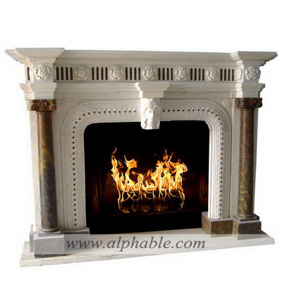 Mixed colors marble fireplace mantle SF-151