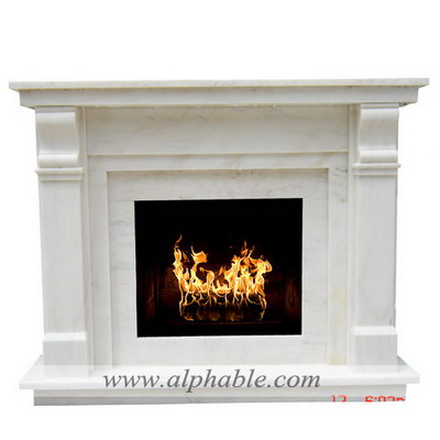 Modern white marble fireplace SF-160