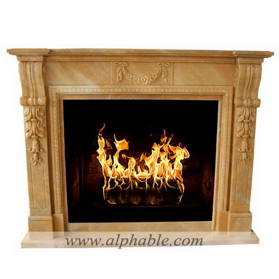 Pink marble fireplace SF-170