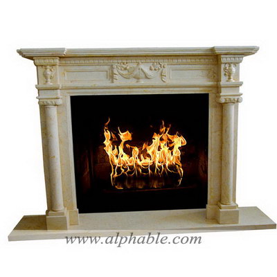 Marble modern fireplace mantel ideas SF-183