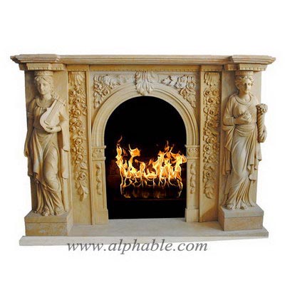 Marble statue fireplace mantel SF-185