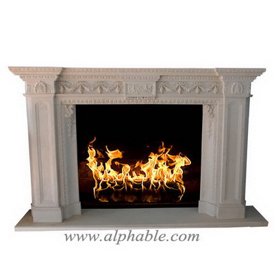 White marble fireplace SF-195