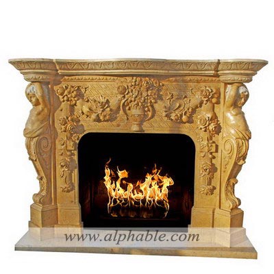 Limestone fireplace SF-215