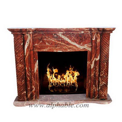 Red marble fireplace SF-254
