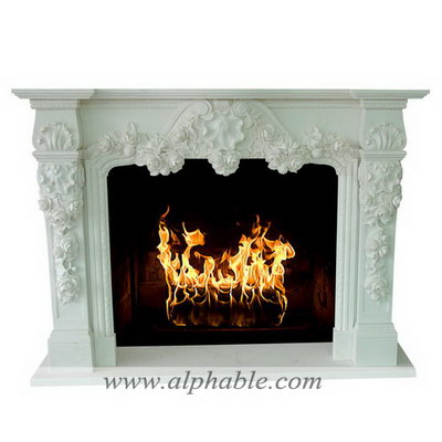 Natural marble white fireplace mantel SF-256