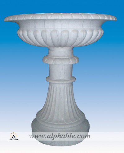 White marble flowerpot SFP-004