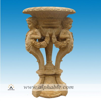 Angel statues luxury marble flowerpot SFP-070