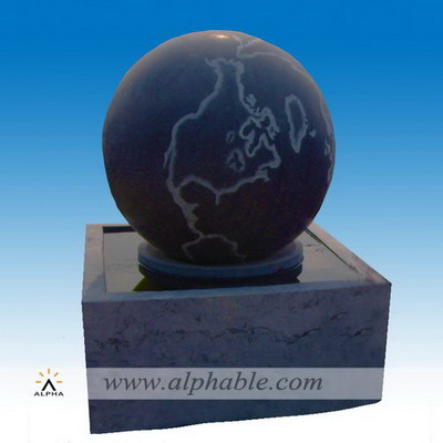 World map rolling ball water fountain SZF-005