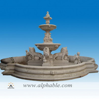 Lion statue marble fountain SZF-020