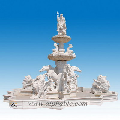 Large stone fountain of Neptune SZF-049