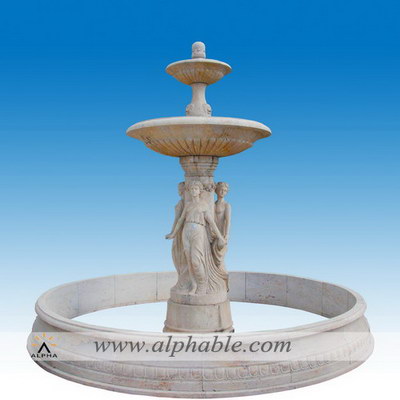 Large outdoor Italian design marble fountains SZF-062