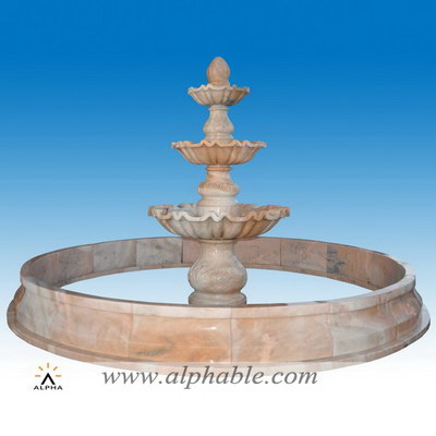 Natural marble round outdoor fountain SZF-073