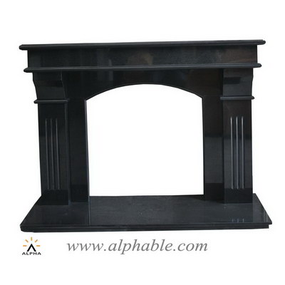 Arch design black granite fireplace SFG-004
