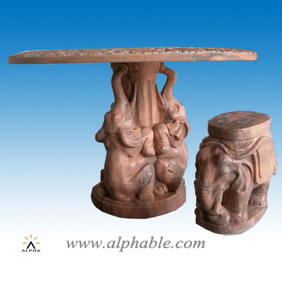 Stone garden table and chairs STB-009