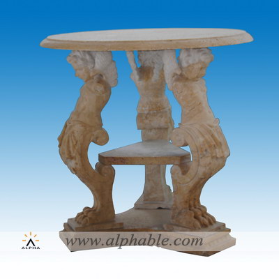 Stone sculpture round table STB-041