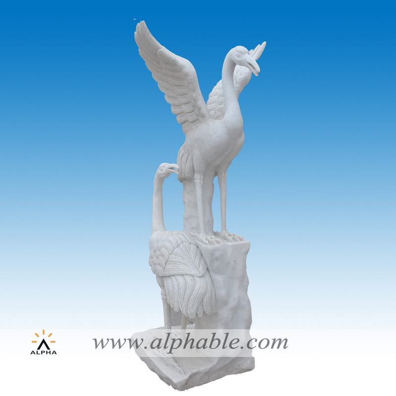 Outdoor ornament marble crane statues SA-094