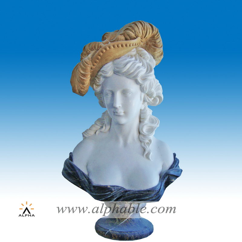 Carved marble bust sculpture SB-086