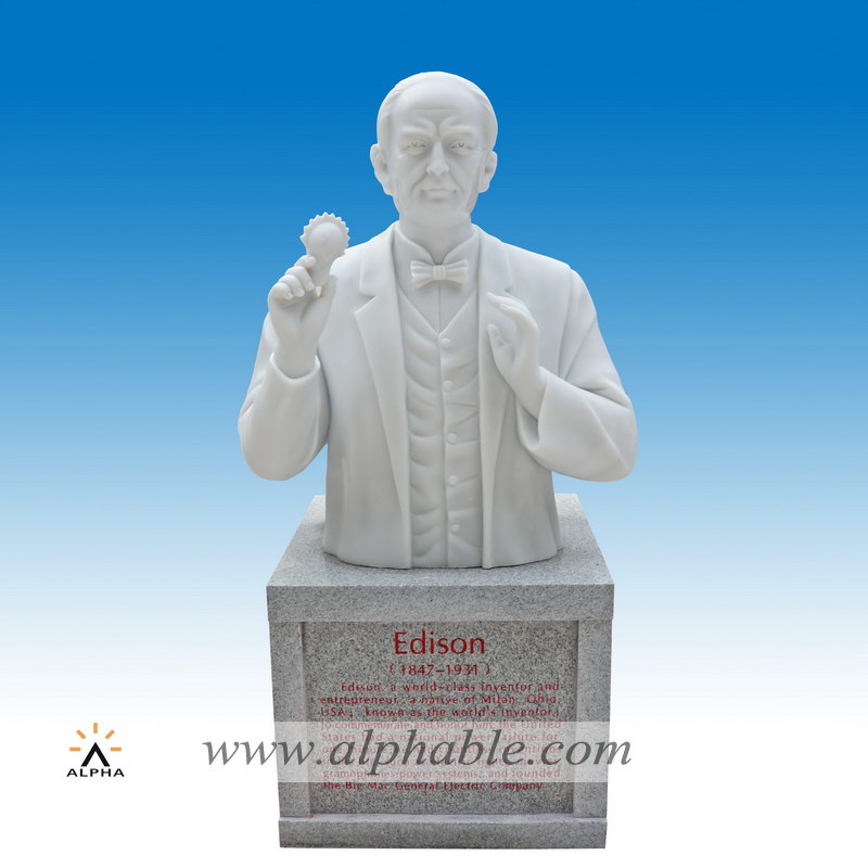 Marble Edison bust sculpture SB-116