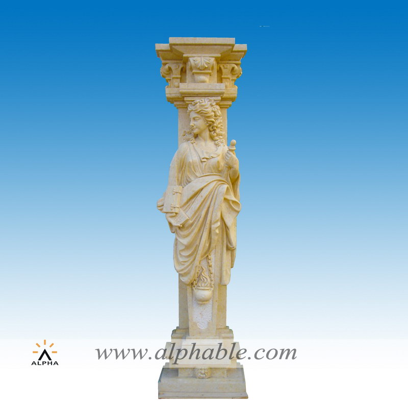 Carved statue design marble Greek columns SP-035