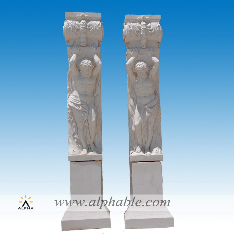 Outdoor marble Roman pillar design SP-064