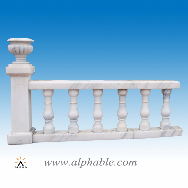 Outdoor white marble handrail SP-072
