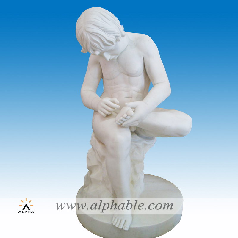 Marble Boy with Thorn sculpture SS-069