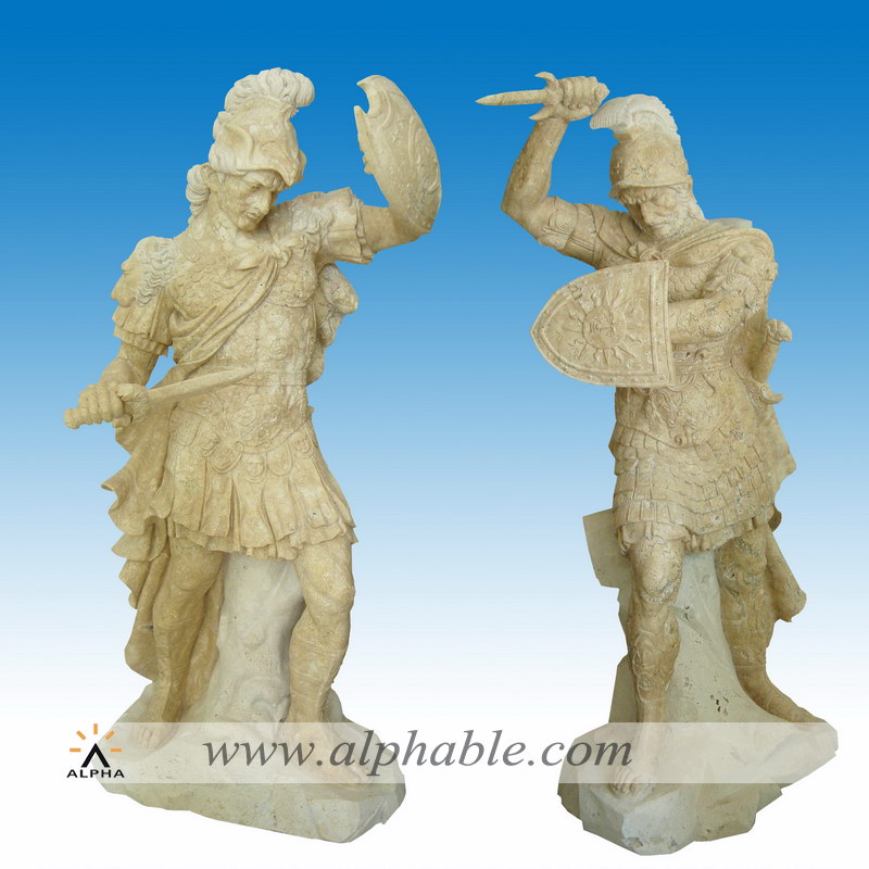 Marble Roman warrior statue SS-131