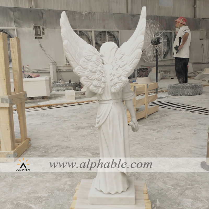 grave marble angel statue