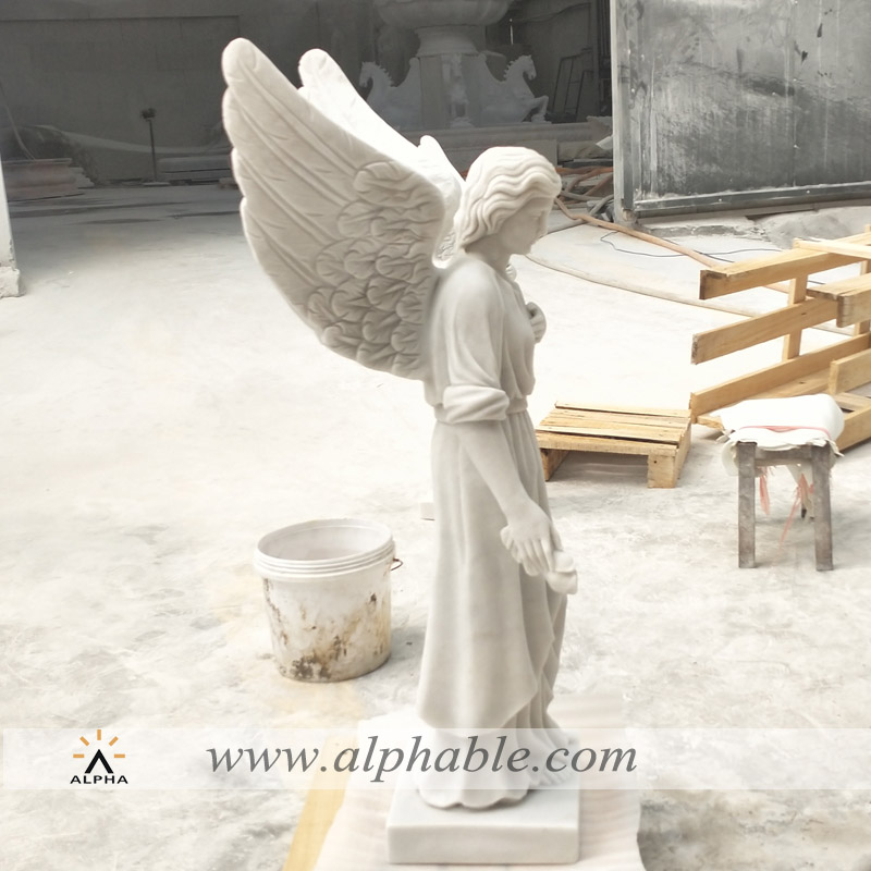 Marble angel grave