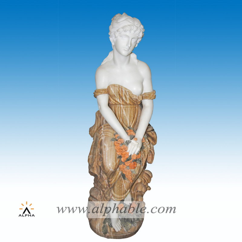 Marble ancient female statue SS-306