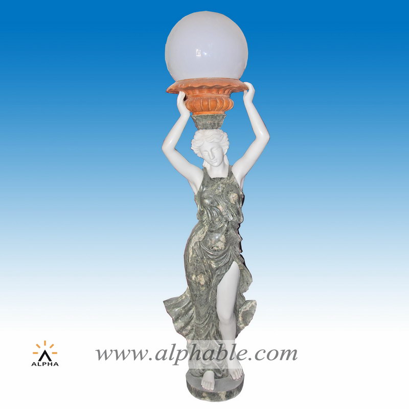 Marble statue with giant lamp SS-339