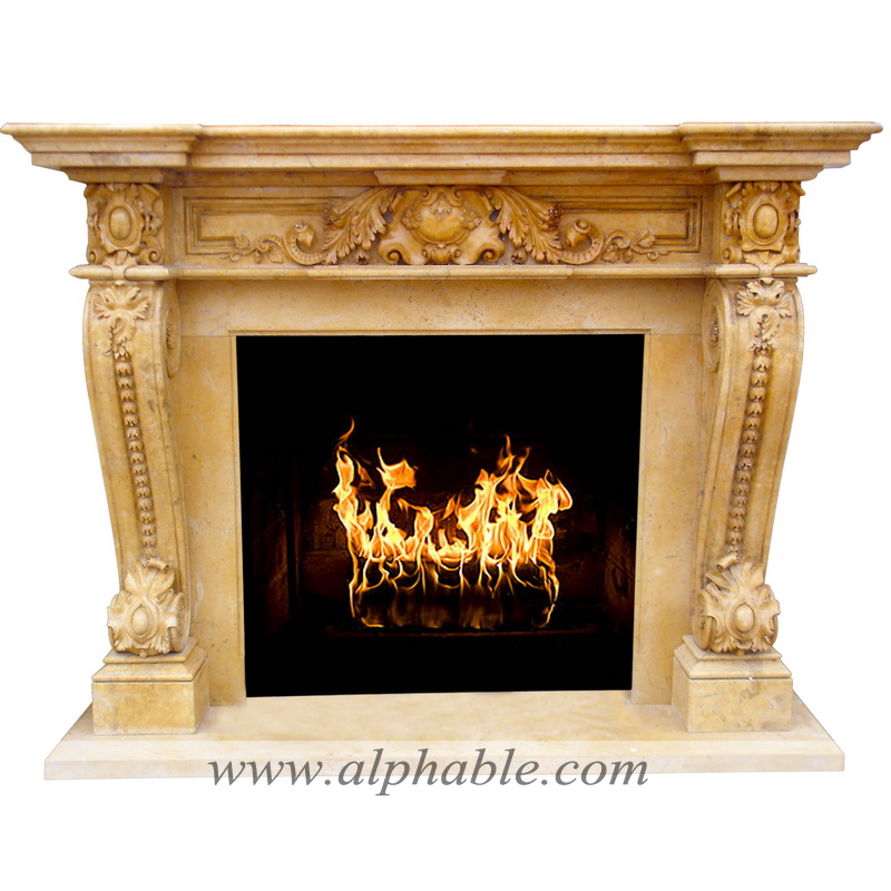 USA popular limestone fireplace mantel SF-049