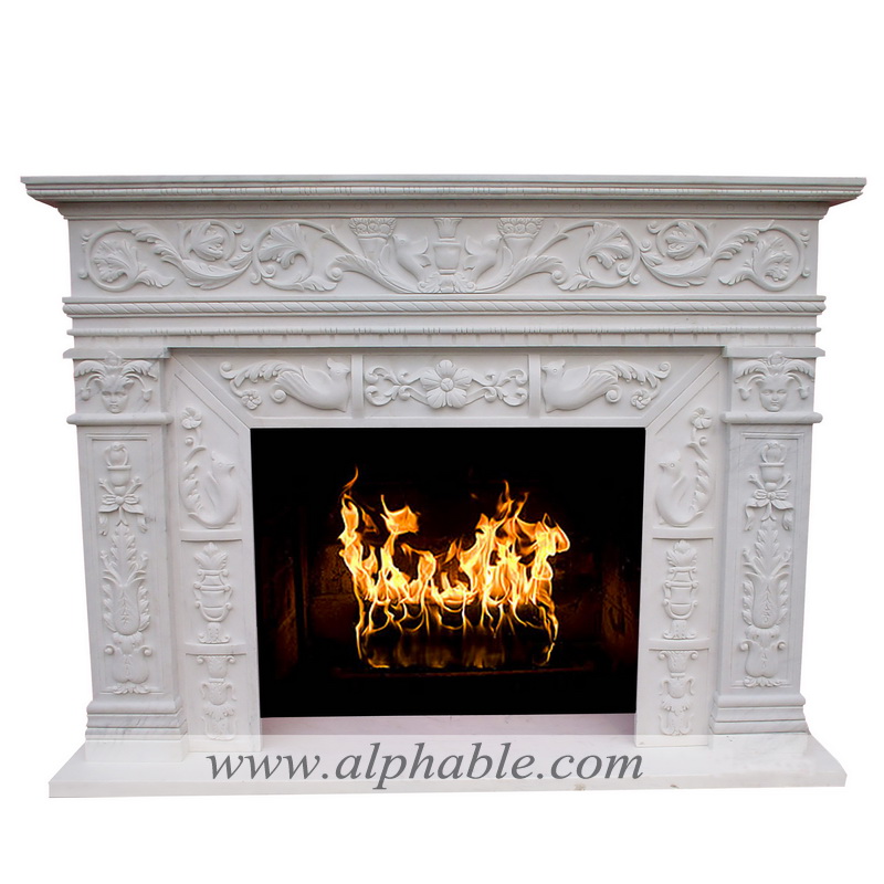 Thin stone fireplace SF-078