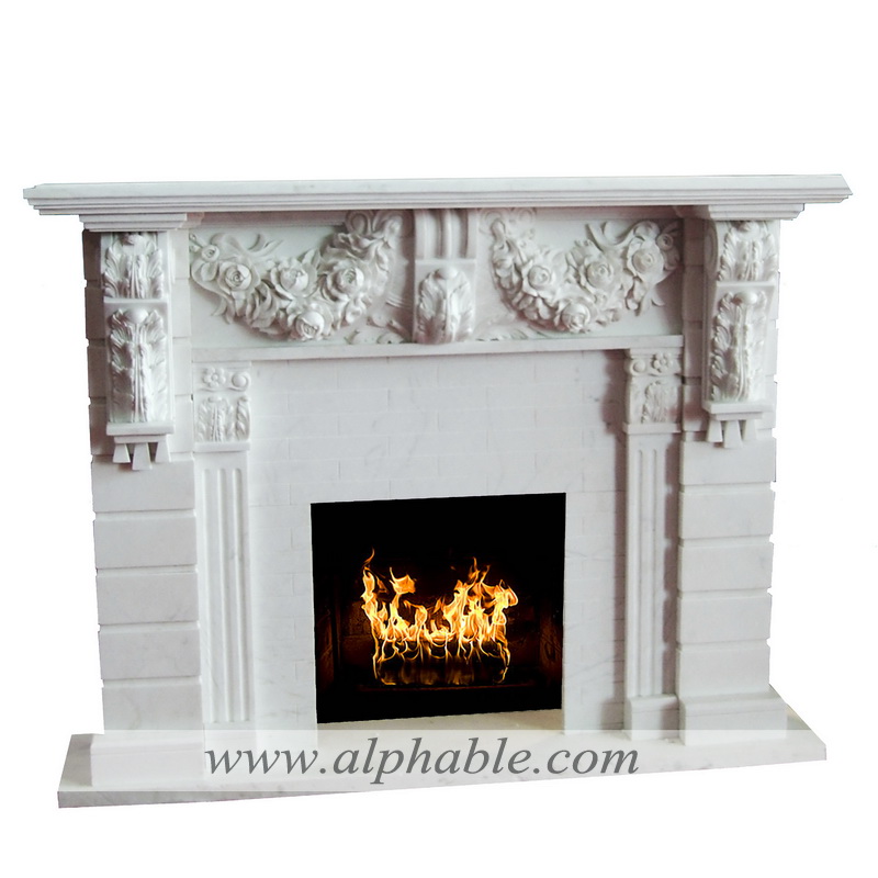 Fireplace white marble SF-134