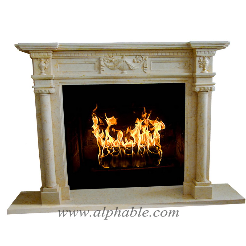 Marble modern fireplace mantel ideas SF-183
